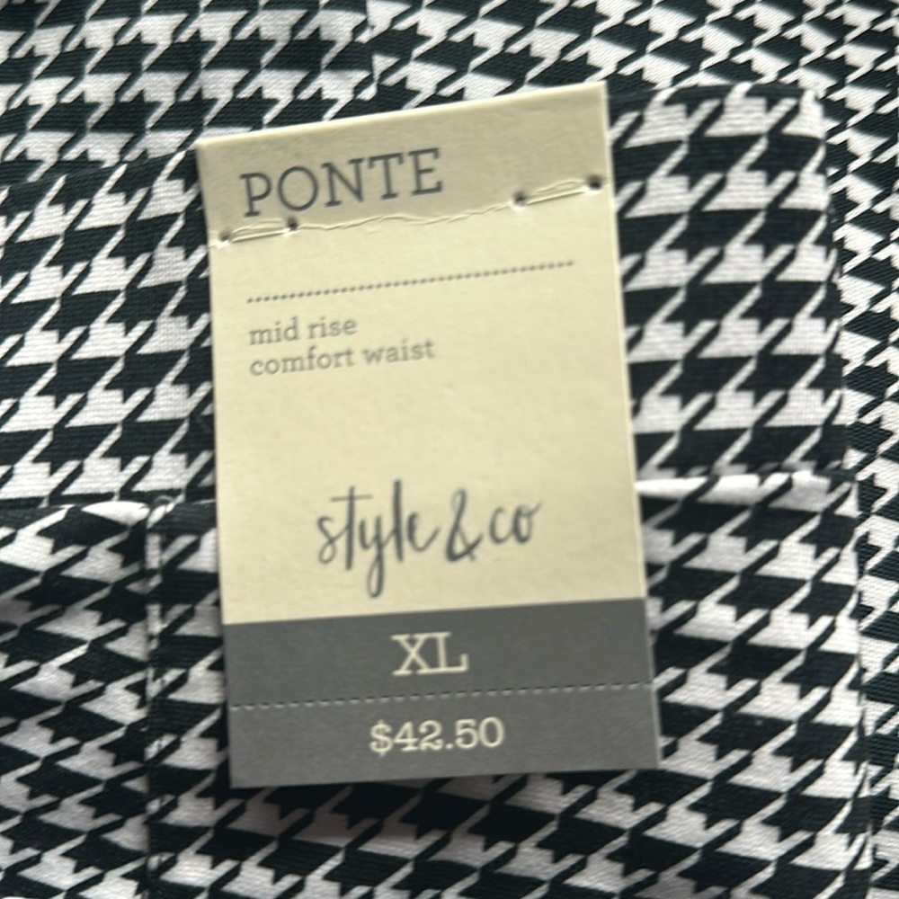 XL mid rise comfort waste ponte style & co